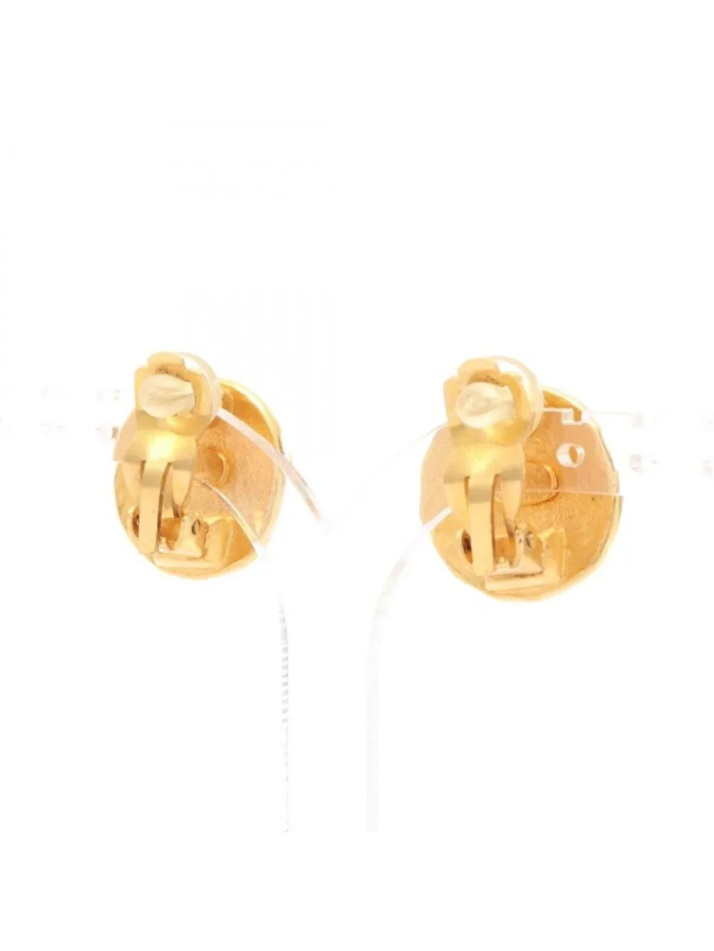 Chanel Earrings CC Logo Dot Round